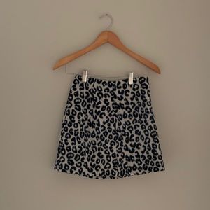 Maje brushed leopard print miniskirt size 36 NEW